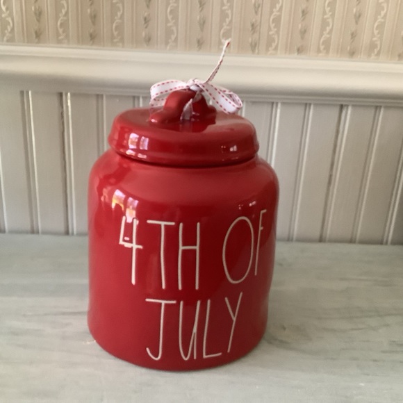 Rae Dunn Kitchen Rae Dunn Red 4th Of July Ceramic Canister Poshmark